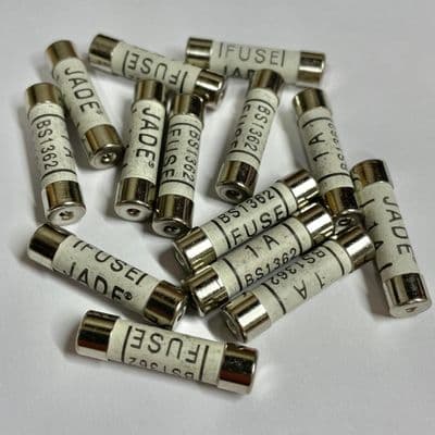 10 X 1 Amp Household Plug Top Domestic Fuse
