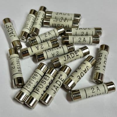 10 X 2 Amp Household Plug Top Domestic Fuse