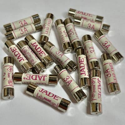10 X 3 Amp Household Plug Top Domestic Fuse