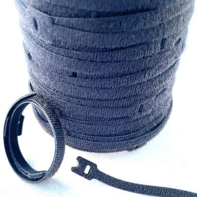 10 X VELCRO BRAND® ONE WRAP Cable Ties  13mm 200mm Hook & Loop Strap Black