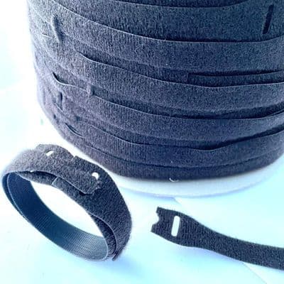 10 X VELCRO BRAND® ONE WRAP Cable Ties 20mm x 200mm Hook & Loop Strap Black