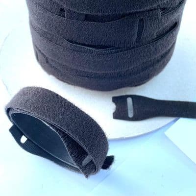10 X VELCRO BRAND® ONE WRAP Cable Ties 25mm 300mm Hook & Loop Strap Black