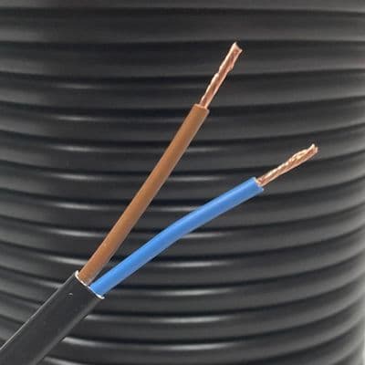2192Y 2 Core Flat Flex Cable Wire 0.5mm Black
