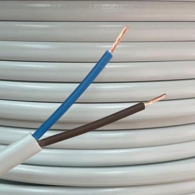 2192Y 2 Core Flat Flex Cable Wire 0.5mm White