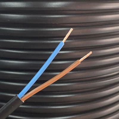2192Y 2 Core Flat Flex Cable Wire 0.75mm Black