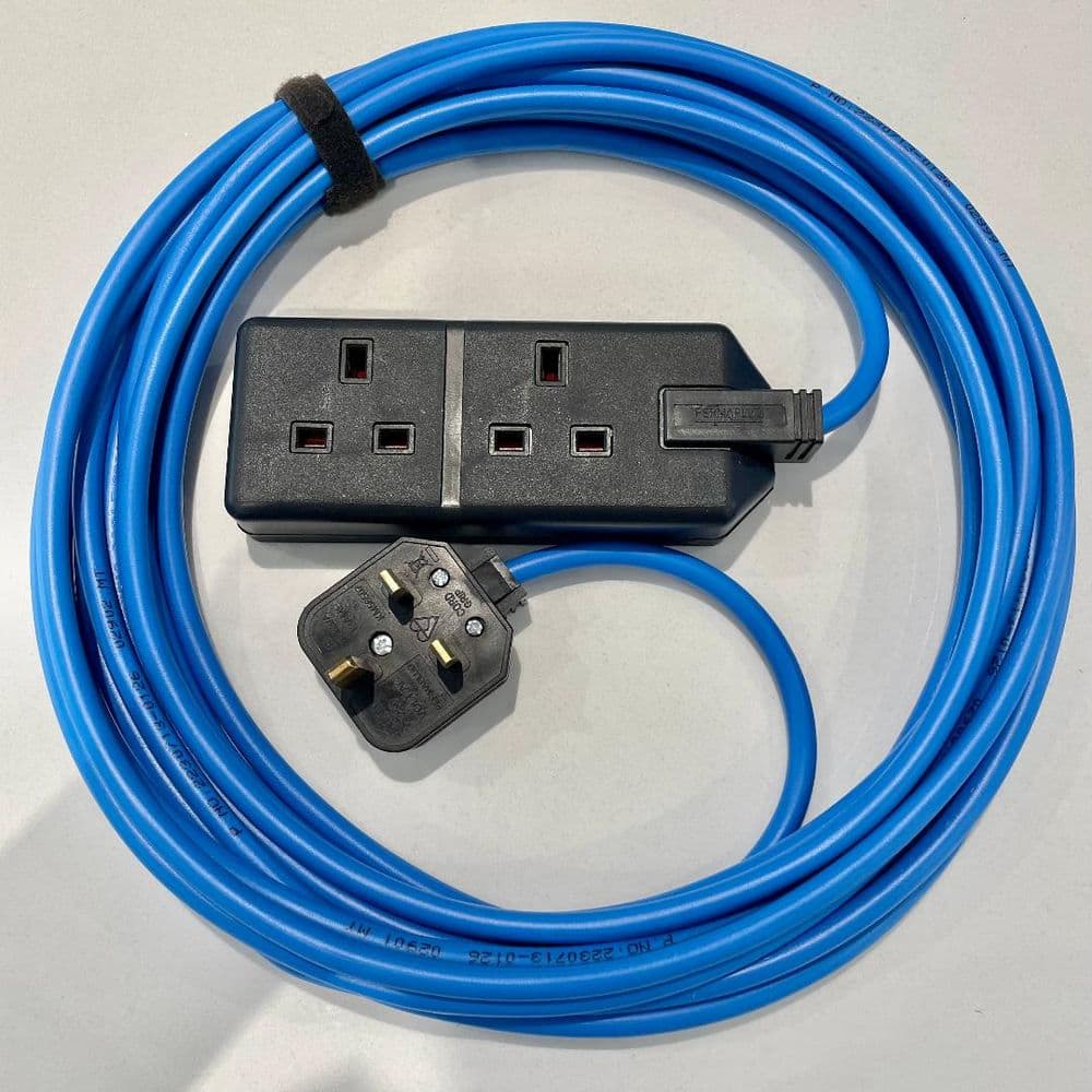240v 13 Amp Plug 13 Amp 2 gang double Socket Permaplug Extension Lead 1 ...