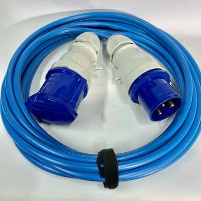 240v 32 Amp Extension Lead 4mm 3 Core Arctic Grade Cable Walther Plug and Socket