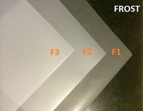 F2 Frost Diffusion Colour Lighting Filter Gel Sheet (4 Sizes)