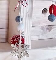 100% Wool felt Christmas decorations (set of 3) kit