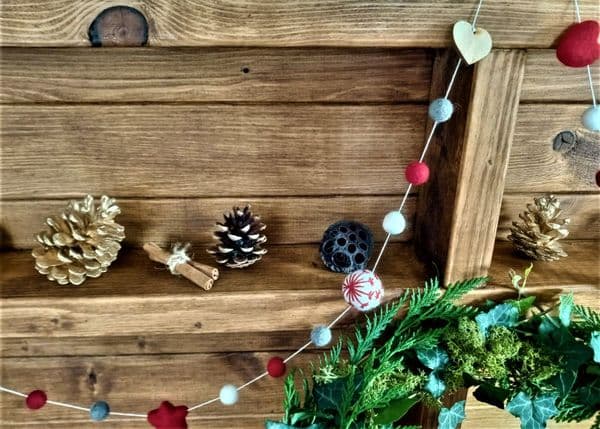 100% Wool felt Christmas garland kit