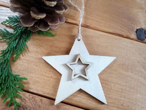 35cm Hanging wooden ladder Christmas tree kit