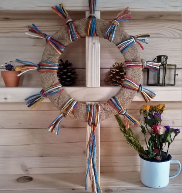 Colourful Wreath making kit 25cm