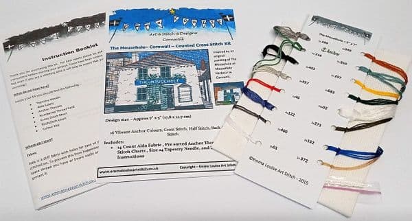 Cross Stitch Kit - The Mousehole Cross Stitch Kit , Cornwall