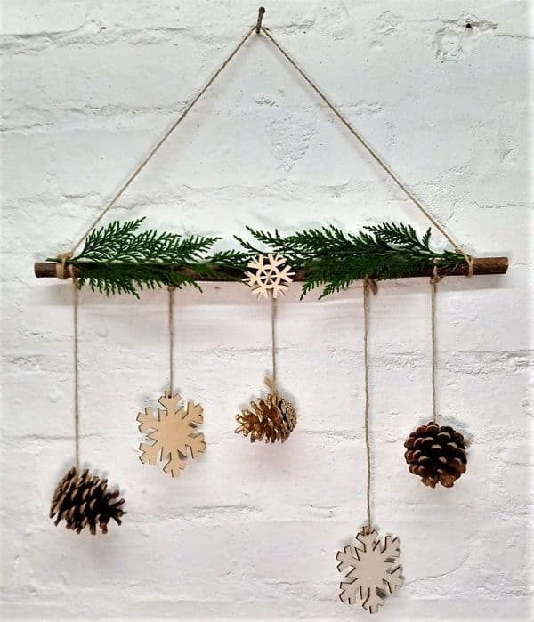 Hanging willow stick  Christmas decoration kit