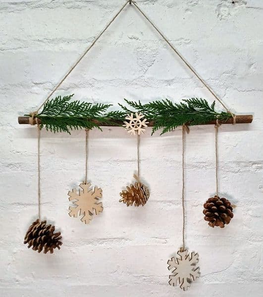 Hanging willow stick  Christmas decoration kit