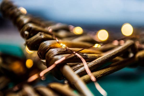 Willow wreath & star kit (plus extra willow + fairy lights)