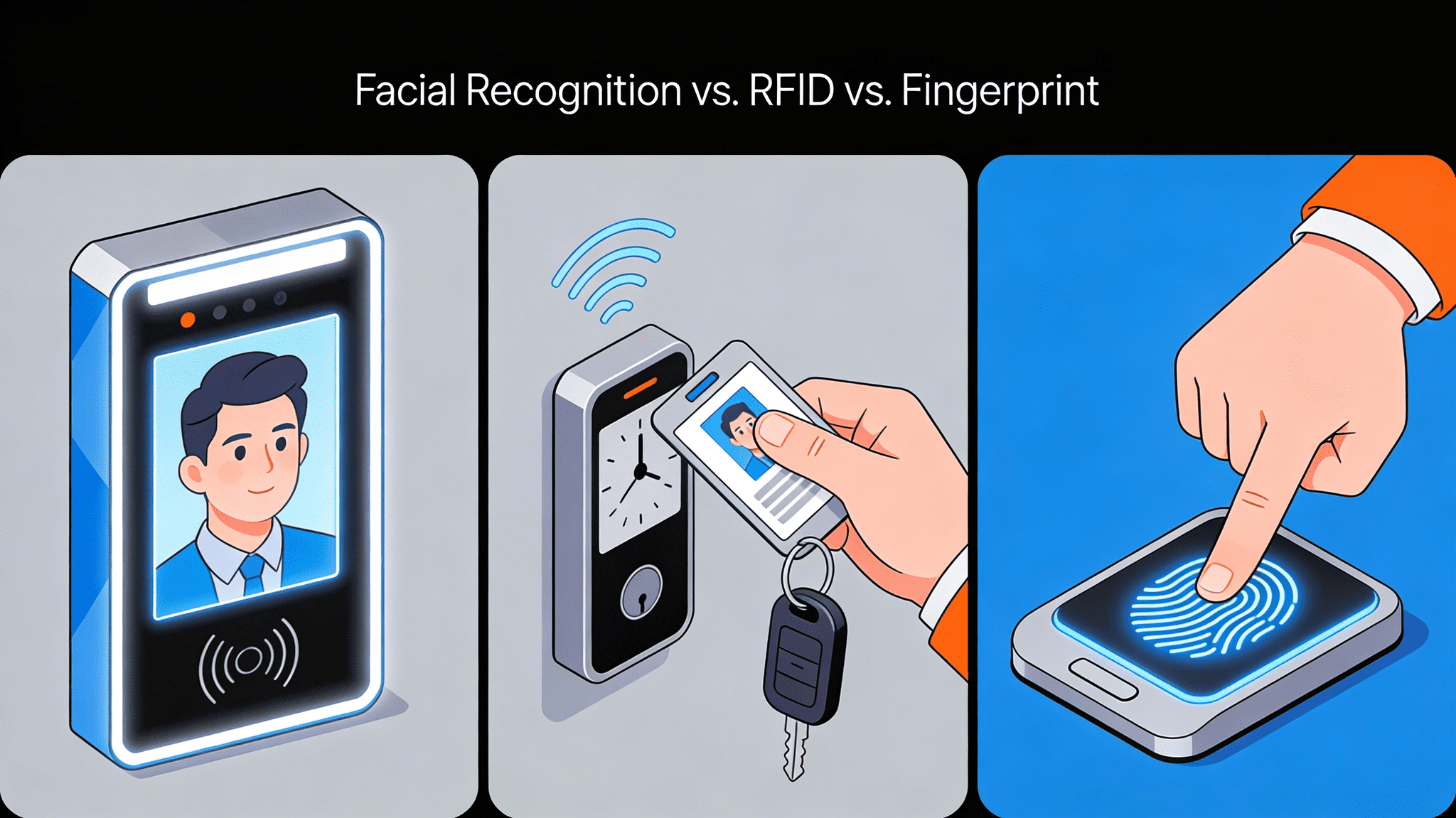Facial Recognition vs. RFID vs. Fingerprint – Choosing the Best Clocking Technology