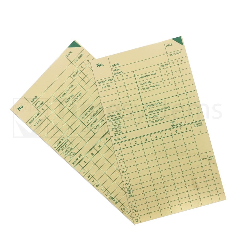Time Clock Cards 103286 Time Clock Cards