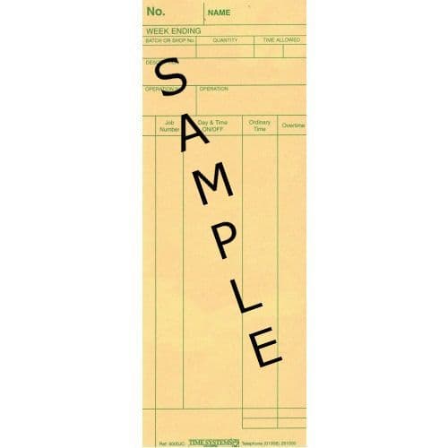 6000JC Time Clock Cards