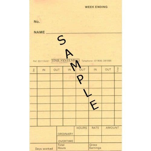 85110 Time Clock Cards