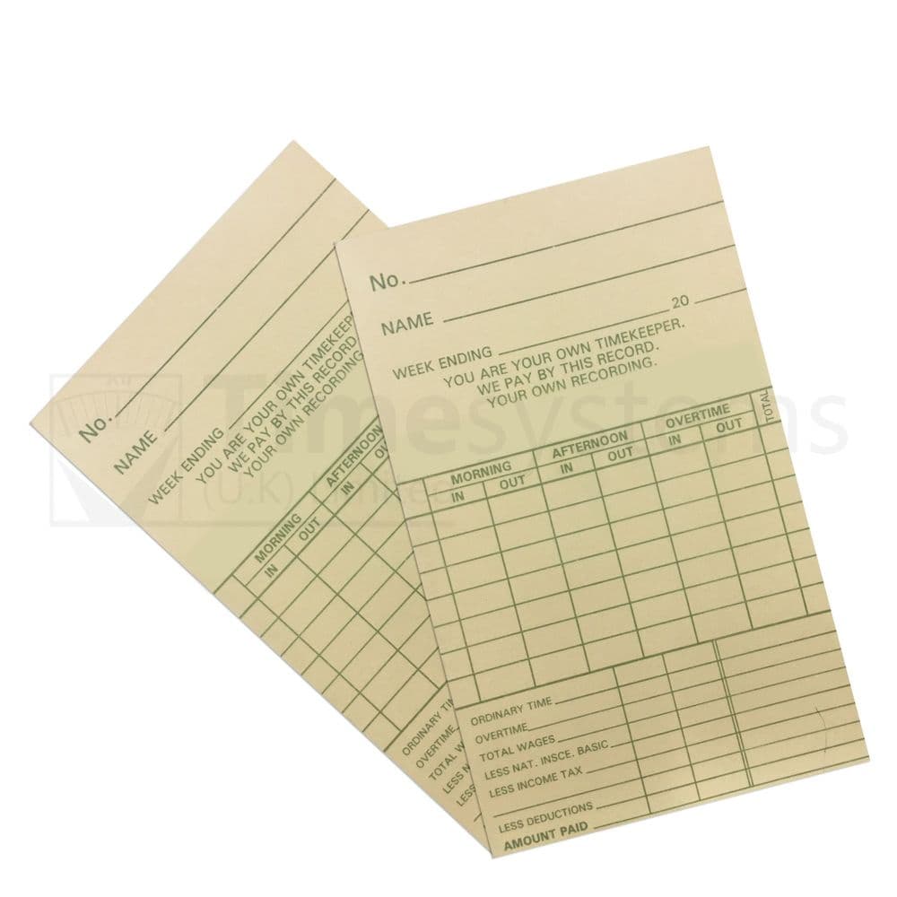 CC101 Time Clock Cards