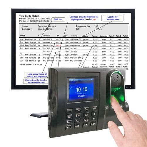 Clocking In Machine GeoTime 200 | ‘Ultimate’ Fingerprint biometric clocking in machine