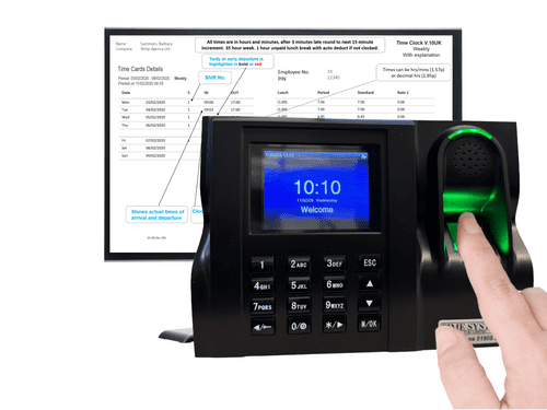 Clocking in machines | Geotime 10 Biometric fingerprint