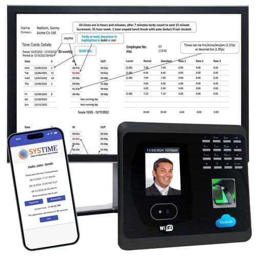 CLOUD Clocking In | Time Clock Software | Time Systems UK