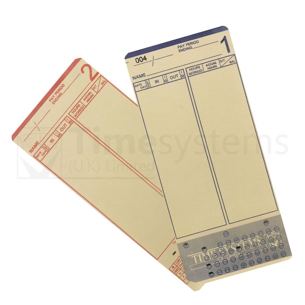 DataTime Time Clock Cards