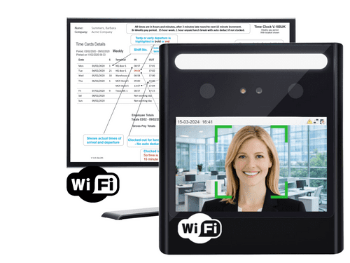 GeoFace E 100 'Pro' Biometric Face Clocking in Machine