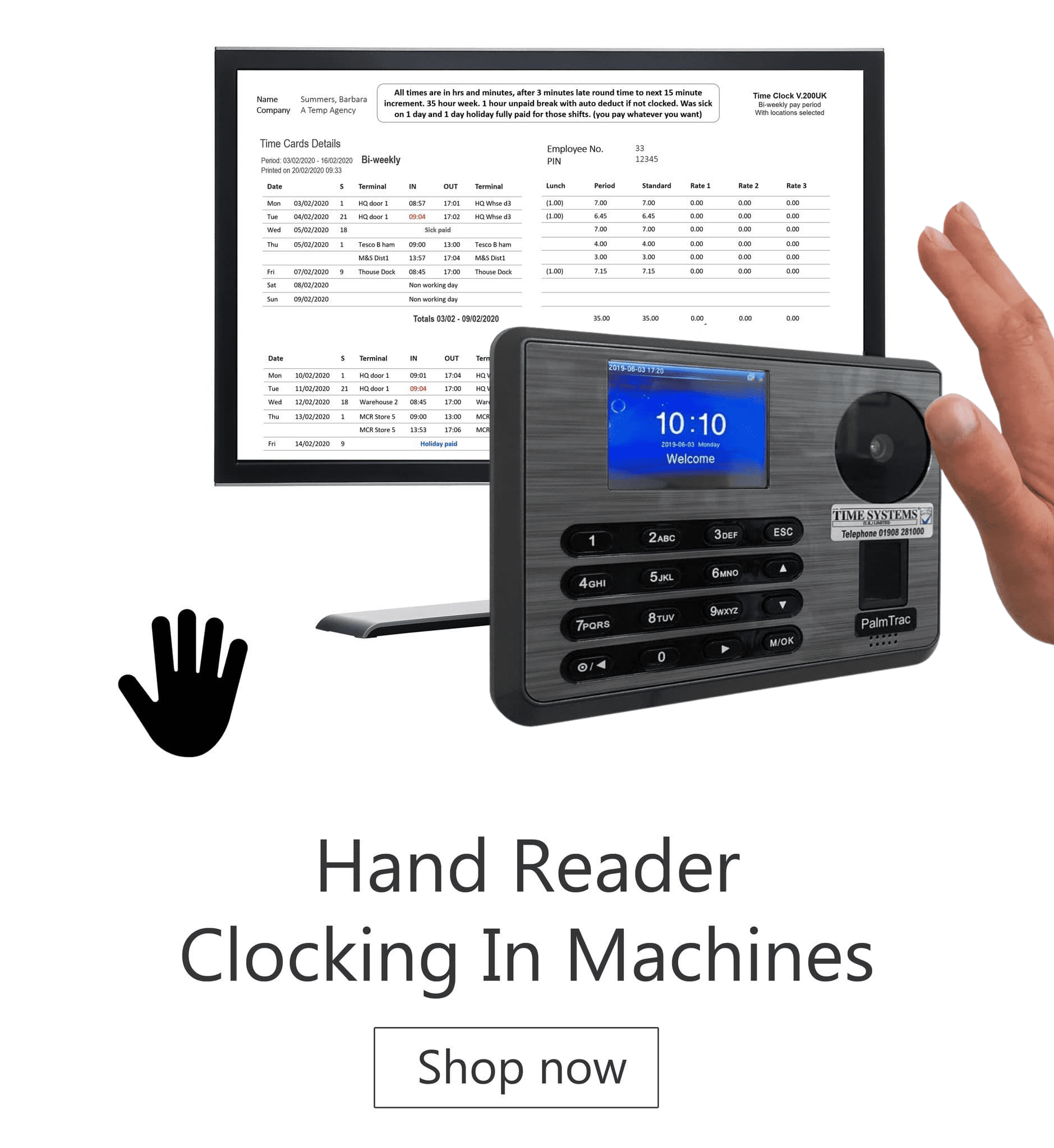 Clocking In Machines, Clocking in Systems, Time Recorders
