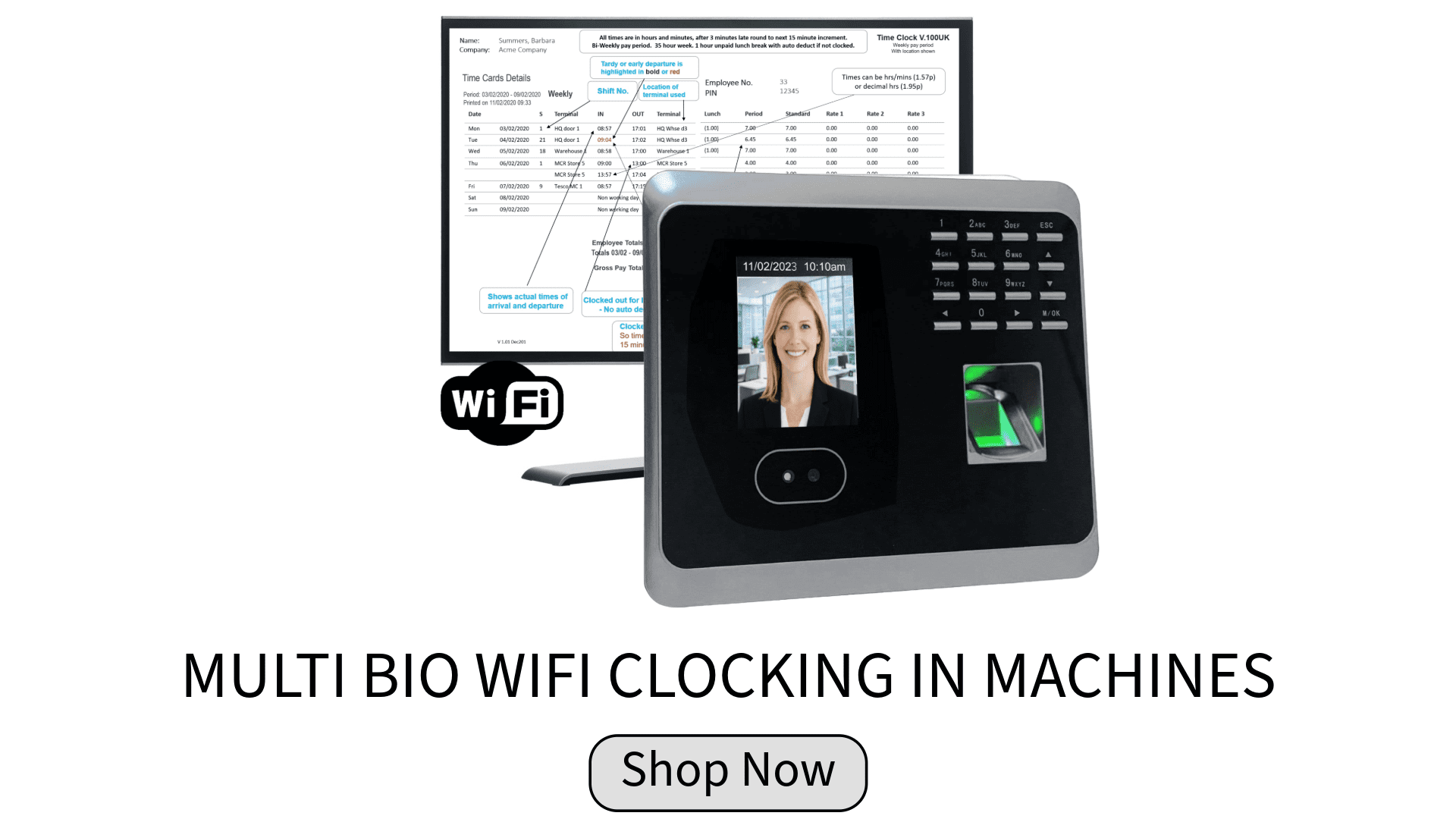 clocking in machines Biometric, clocking in machine hand reader, Clocking Systems, clocking in machines