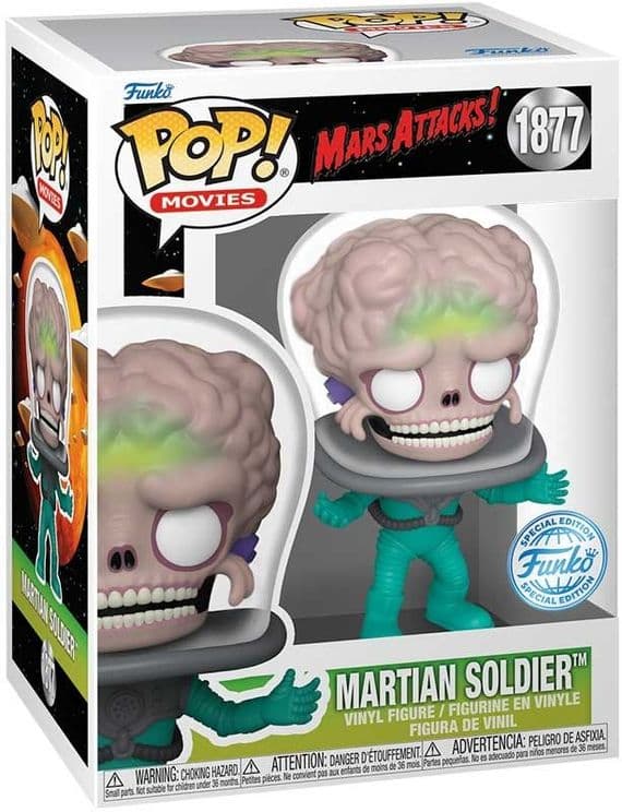 Funko Pop! Vinyl Movies Mars Attacks Speciality Series Martian Soldier Figure - INSTOCK
