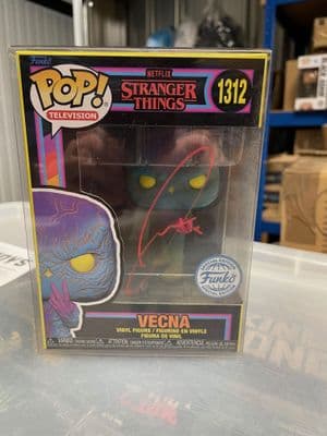 Funko Pop! Vinyl Stranger Things Blacklight Vecna Pop signed by Jamie Campbell-Bower - INSTOCK