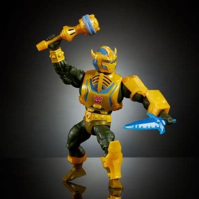Masters of the Universe X Transformers Bumblebee Armor Man At Arms Figure - Instock