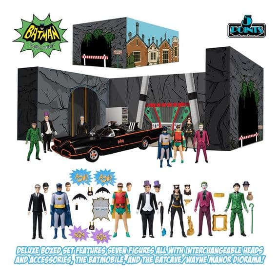 Mezco Toys 5 Points Batman 1966 Classic TV Series Deluxe Action Figure Set - SPECIAL OFFER