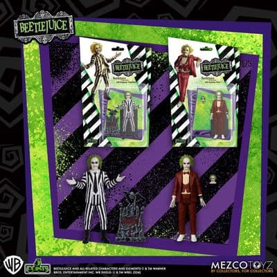 Mezco Toyz 5 Points Beetlejuice Action Figure Set of 2 - INSTOCK