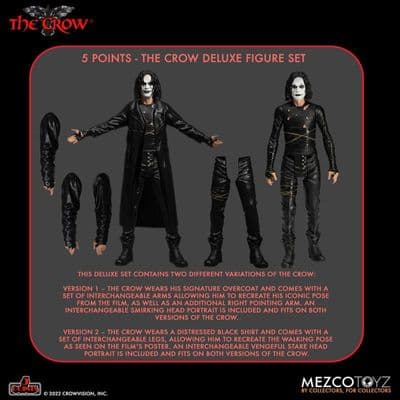 Mezco Toyz 5 Points The Crow Deluxe Action Figure Set - INSTOCK