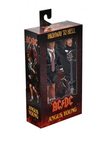 NECA Action Figure AC/DC Angus Young Highway To Hell, Collezione, Snodabile, 20 Cm Con Accessori