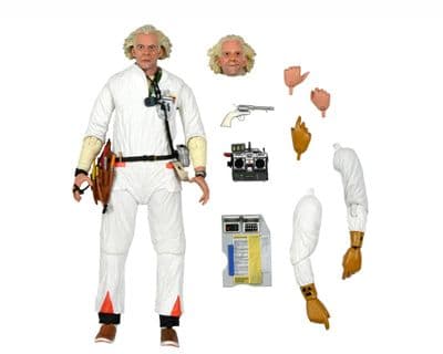 NECA Back to the Future Part One Doc Brown in Hazmat Suit Action Figure - INSTOCK