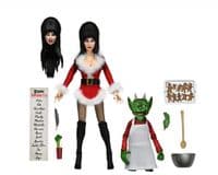 NECA Elvira - Elvira's Very Scary Christmas Deluxe Clothed Action Figure Set SPECIAL OFFER