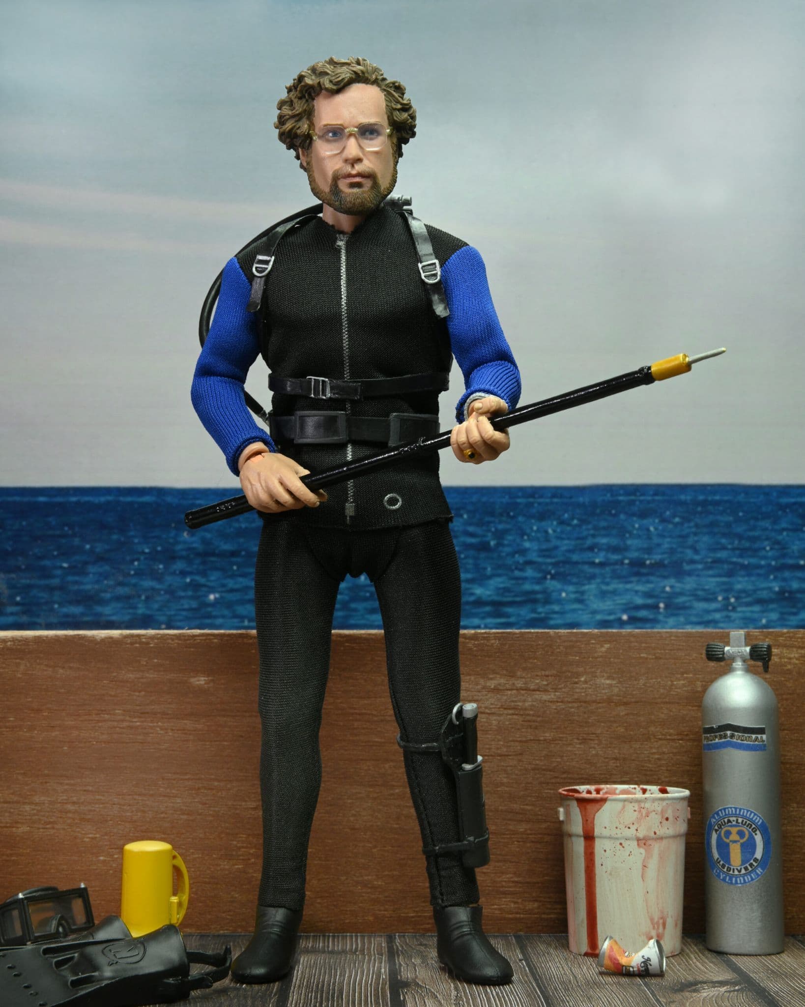 Les Dents de la mer-JAWS- Figurine Matt Hooper 20 cm (Cage à requins