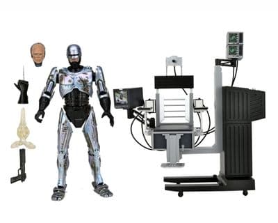 NECA Robocop Ultimate Battle Damaged Robocop with Chair Action Figure - INSTOCK