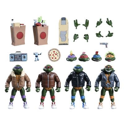 NECA Teenage Mutant Ninja Turtlers Cartoon Punk Disguise 4 Pack - INSTOCK