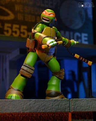 NECA Teenage Mutant Ninja Turtles 2012 Cartoon Michelangelo Figure - INSTOCK