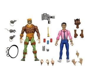 NECA Teenage Mutant Ninja Turtles Cartoon Series 4 Rat King and Vernon 2 Pack - INSTOCK