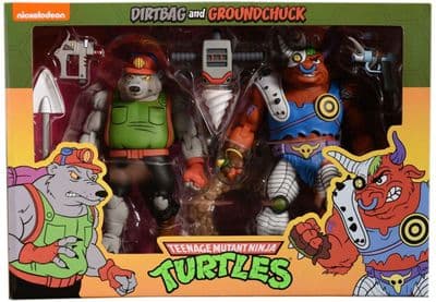 NECA Teenage Mutant Ninja Turtles Cartoon Series Dirtbag and Groundchuck 2 Pack - SPECIAL OFFER