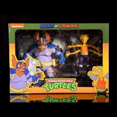 NECA Teenage Mutant Ninja Turtles Cartoon Series Wingnut and Screwloose 2 Pack - SPECIAL OFFER