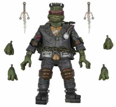 NECA Teenage Mutant Ninja Turtles X Universal Monsters Raphael as Frankenstein Figure - INSTOCK