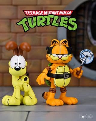 NECA TMNT x Garfield (Archie Comics) Garfello & Odie Action Figure 2 Pack - Pre-Order